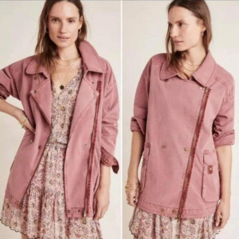 Pink Anthropologie Jacket XL